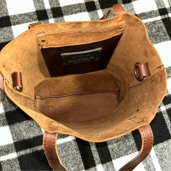 Portland Leather Goods PLG Original Crossbody Tote in Cognac - Picture 11 of 15